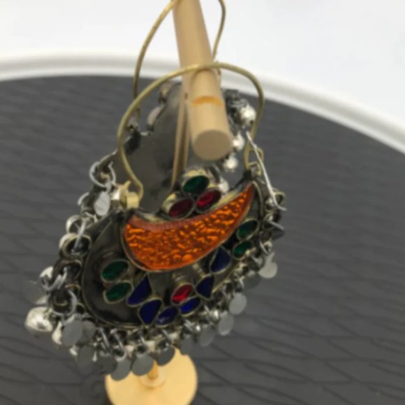 Tribal Kuchi Handmade Hoop Earrings - Picture 7 of 8